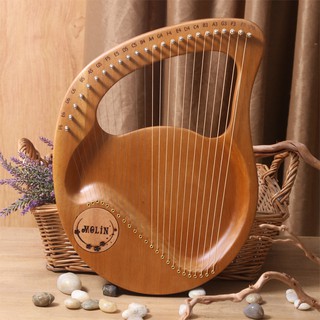 ภาพขนาดย่อของภาพหน้าปกสินค้าlyre 24-string beginner lyre 24-string harp lyre small portable musical instrument easy to learn จากร้าน ensoullove.th บน Shopee ภาพที่ 4