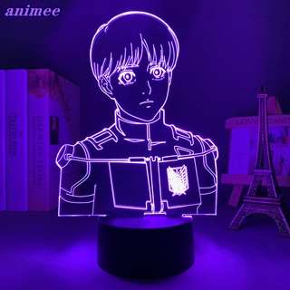 โคมไฟ Led รูปอนิเมะผ่าพิภพไททัน Armin Arlert 3d สําหรับตกแต่งห้องนอนเด็ก ของขวัญวันเกิด