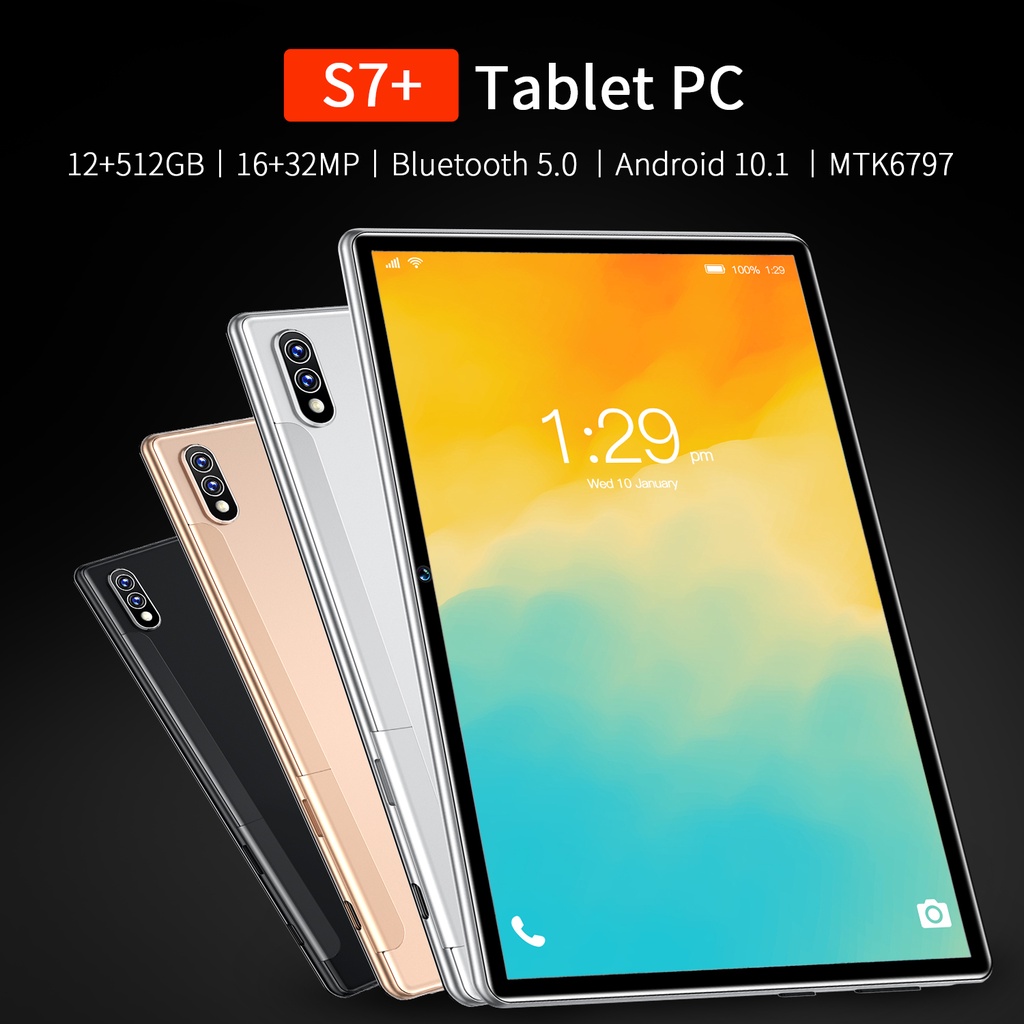 ภาพหน้าปกสินค้าSamsang ใหม่ที่ แท็บเล็ต S7 Tab 9.0 นิ้วหน้าจอ HD 12GB + 512GB Android 10 Core กราฟิกการ์ดแท็บเล็ตราคาถูก จากร้าน pl2dvqfrk5 บน Shopee