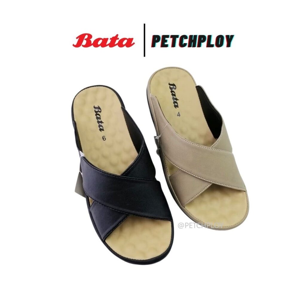 ภาพหน้าปกสินค้าBata รองเท้าบาจา รองเท้าผู้หญิง พื้นนุ่ม มีปุ่มนวดเท้า ใส่สบาย Size 3-7 (36-41) รุ่น 661-2465 ,661-6465