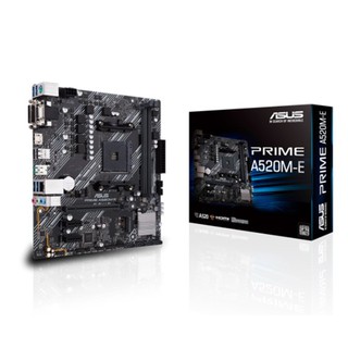 ASUS Prime A520M-E AMD A520 (Ryzen AM4) micro ATX motherboard with M.2 support, 1 Gb Ethernet, HDMI/DVI/D-Sub