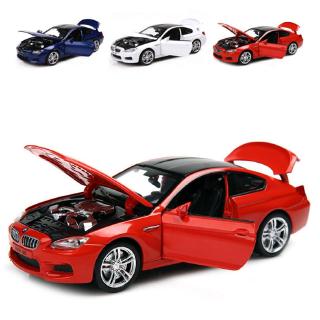 1:32 BMW M6 โมเดลรถเหล็กโมเดลรถยนต์เสียงรถลากคอลเลกชันรถยนต์ของเล่น Diecast Vehicles Car Model