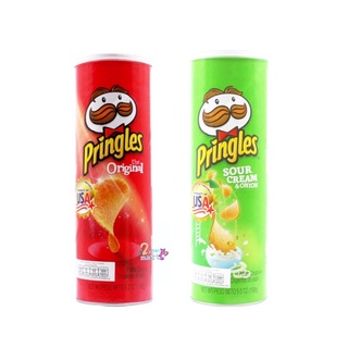 Pringles อเมริกา USA 🇺🇸 158g 5 รส Original / Sour Cream &amp; Onion / Pizza / Cheddar Cheese / BBQ Pringle