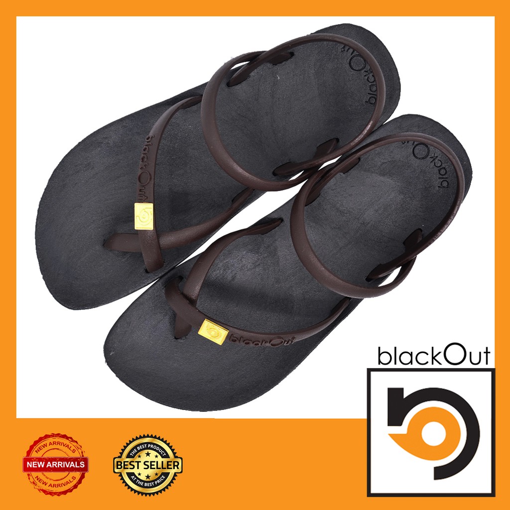 blackout-toeloopslingback-รองเท้าแตะ-คีบโป้งรัดส้น-รองเท้ายางกันลื่น-พื้นดำ