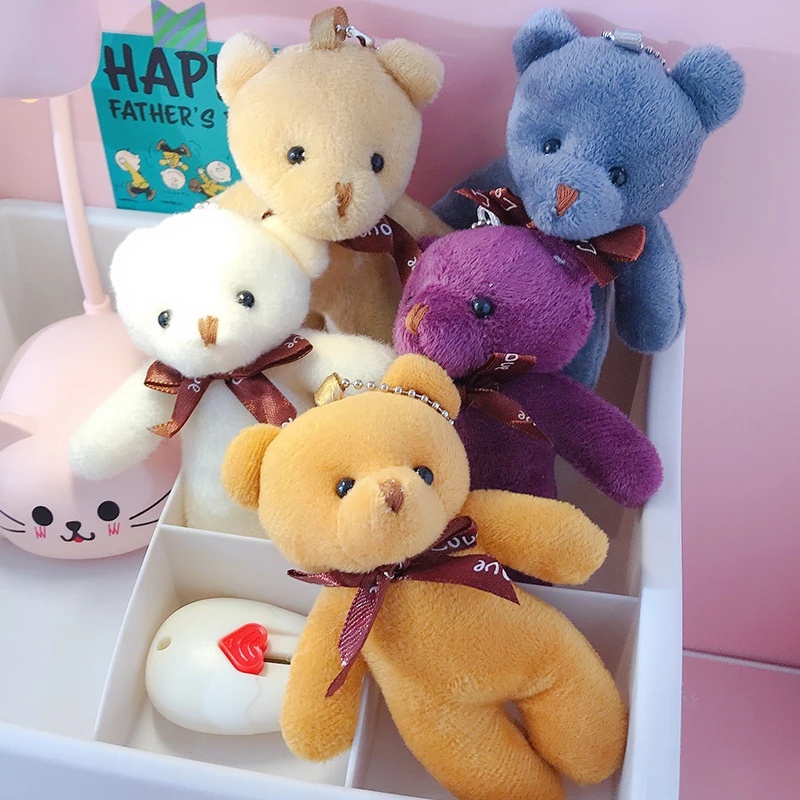 ภาพหน้าปกสินค้าCute Mini Toy / 12CM Mini Plush Soft Tiny Bear Doll Stuffed Tiny Bear