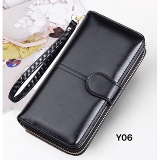 Y06 กระเป๋าสตางค์แท้เกาหลีงานแท้ หนังนิ่มเป็นเงาวาว