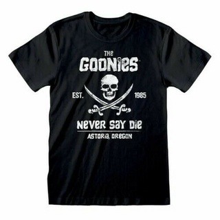 [S-5XL] เสื้อยืด คอกลม พิมพ์ลาย The Goonies Never Say Die สีดํา สําหรับผู้ชาย