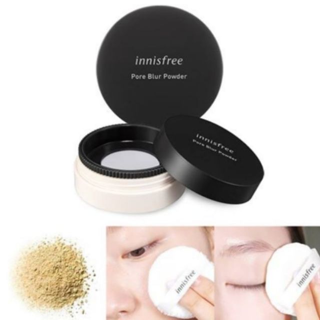 แป้งฝุ่นเน้นเบลอรูขุมขนกว้างและควบคุมความมัน-เหมาะกับผิวมัน-innisfree-pore-blur-powder