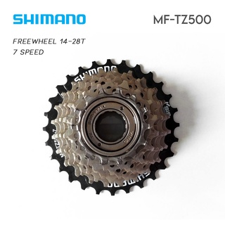 เฟืองจักรยาน Shimano MF-TZ500 14-28T สเตอร์เกลียว 7-Speed(ของแท้)