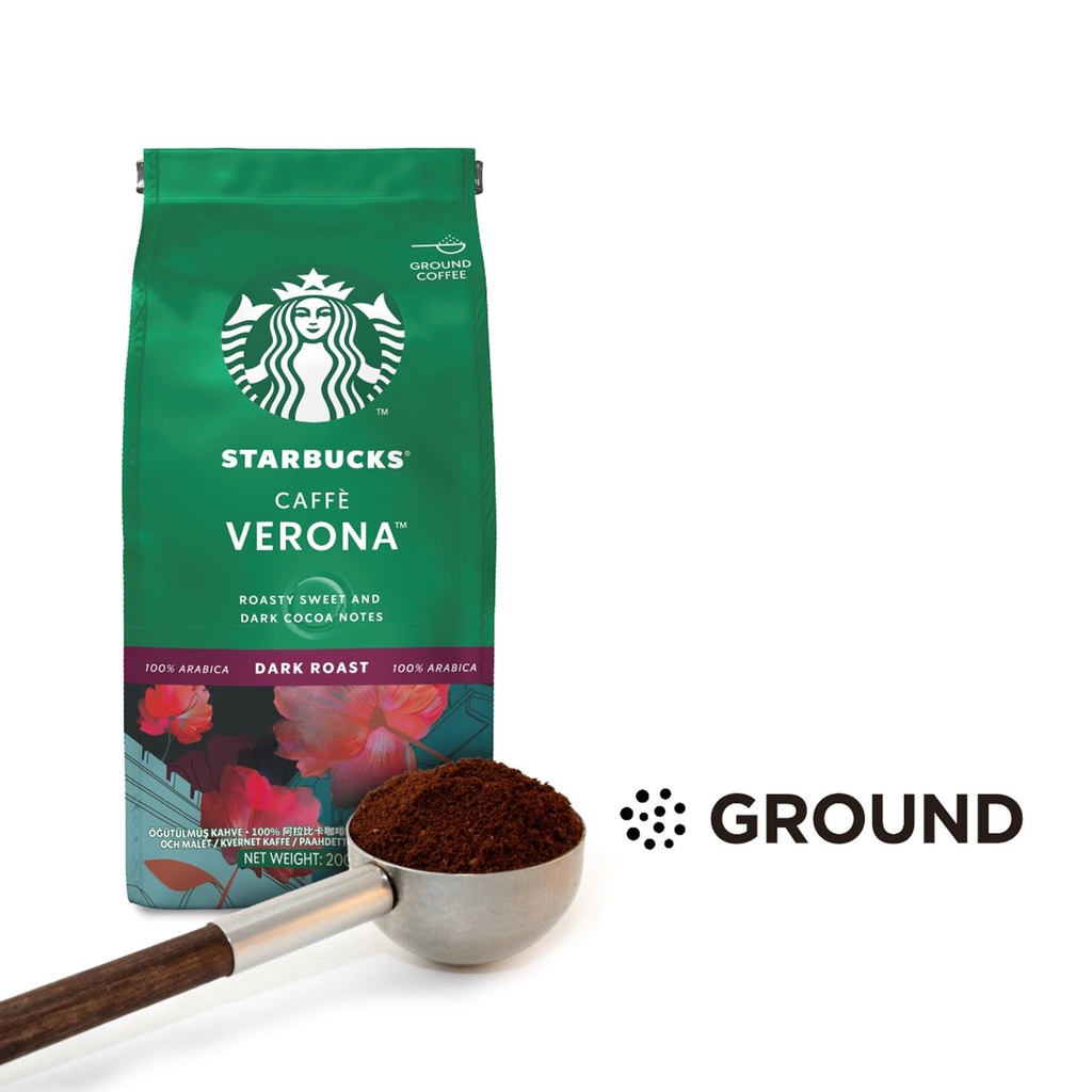 Starbucks®Caffe Verona Dark Roast Ground Coffee กาแฟ สตาร์บัคส์ บด