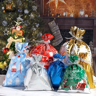 ถุงขนม ถุงของขวัญ ขนาดใหญ่ ลายคริสต์มาส ซานตาคลอส สโนว์แมน