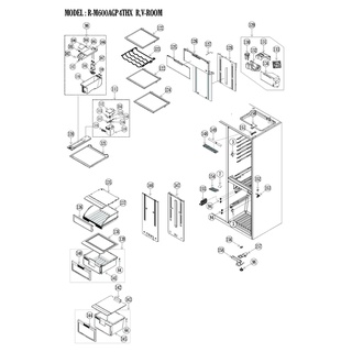 R-M600AGP4THX อะไหล่ ตู้เย็น Hitachi รุ่น R-M600AGP4THX ชิ้นส่วน งานช่าง งานซ่อม อุปกรณ์ ศูนย์บริการ อะไล่แท้ R-M600AGP4
