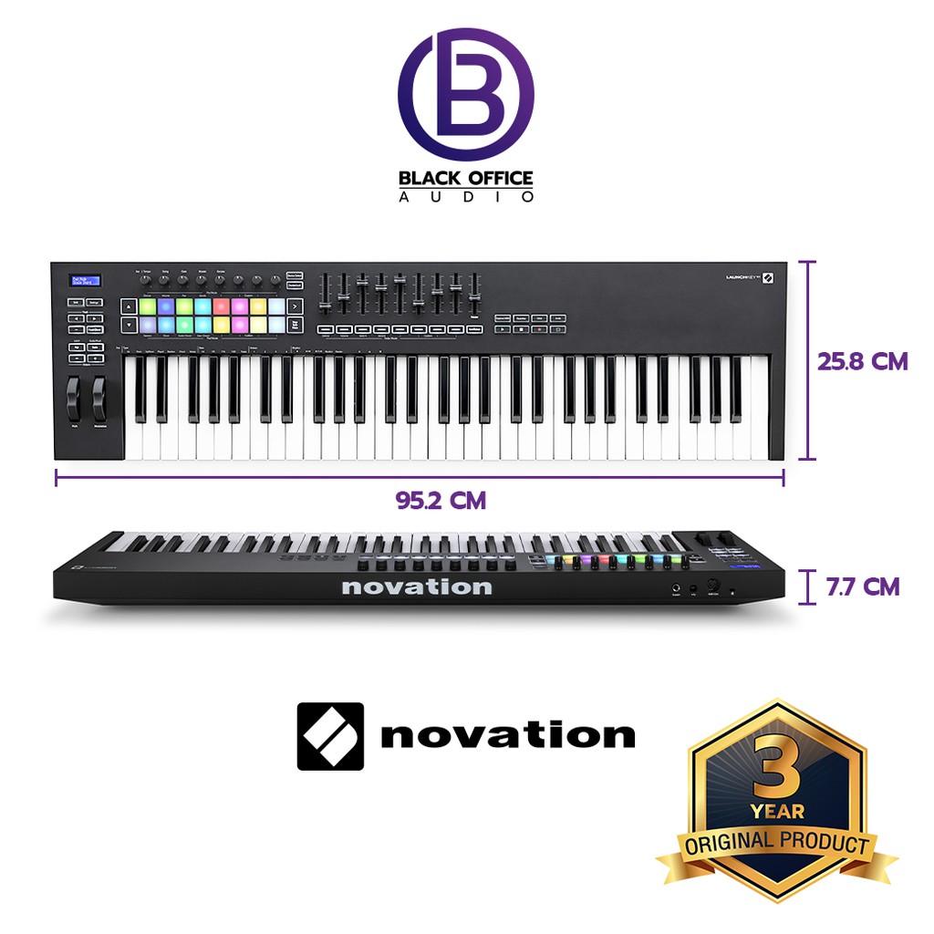 novation-launchkey-61-mk-iii-มิดี้-คีย์บอร์ด-ทำเพลง-ทำบีท-midi-keyboard-midi-controller-blackofficeaudio