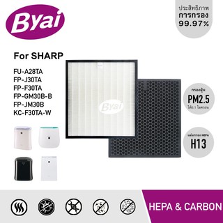 ภาพหน้าปกสินค้าแผ่นกรองอากาศ HEPA H13 for Sharp รุ่น FU-A28TA, FP-J30TA, FP-F30TA, FP-GM30B-B, FP-JM30B และ KC-F30TA-W ยี่ห้อ Byai ซึ่งคุณอาจชอบราคาและรีวิวของสินค้านี้