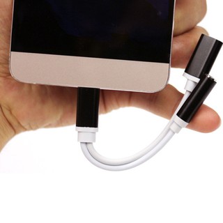 ภาพขนาดย่อของภาพหน้าปกสินค้า2in1 USB3.1 Type-C to Type-C 3.5mm Earphone Plug Converter Adapter Cable จากร้าน sanseansrisawan บน Shopee ภาพที่ 2