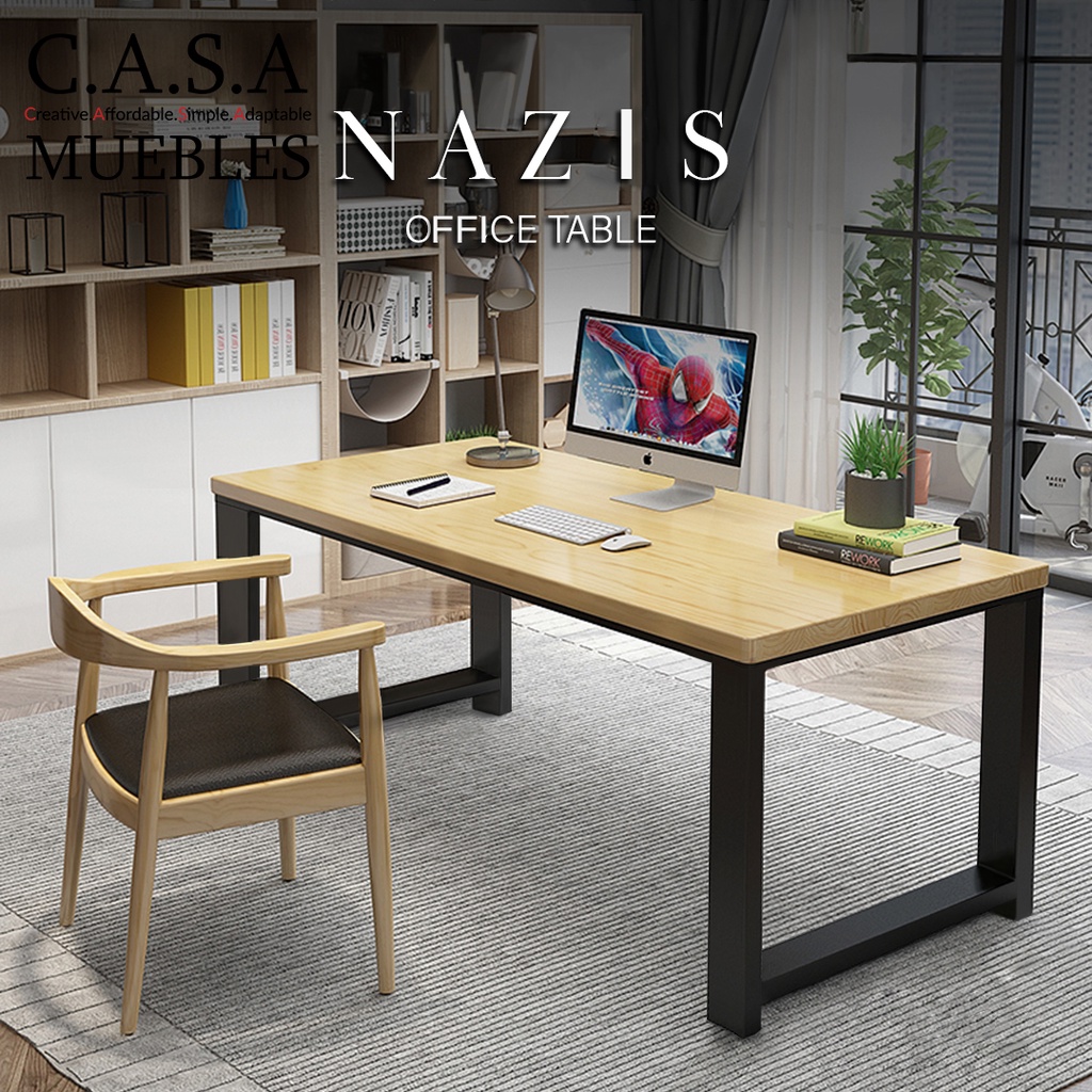 casa-meubles-bkk-nazis-โต๊ะทำงาน-รับประทานอาหาร-ไม้เนื้อแข็ง-คุณภาพดี-120cm-x-60cm