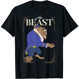 เสื้อยืด พิมพ์ลายกราฟิก Disney Beauty &amp; The Beast Her Beast