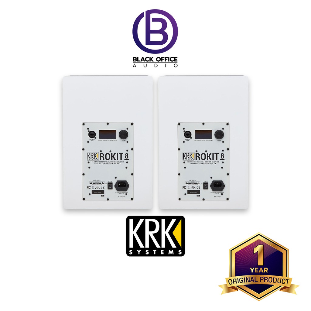 krk-rokit-8-g4-white-noise-ลำโพงทำเพลง-ลำโพงมอนิเตอร์-มิกซ์เพลง-monitor-speaker-blackofficeaudio