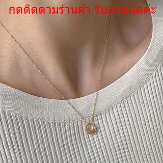 สร้อยคอ พร้อมจี้วงกลม ลายเรขาคณิต เครื่องประดับแฟชั่นสตรี แฟชั่น เกาหลี N59