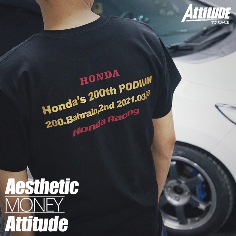 เสื้อยืดสีดำอินเทรนด์เสื้อยืดแขนสั้น-คอกลม-ผ้าฝ้าย-พิมพ์ลาย-attitude-attitude-honda-red-bull-f1-formula-สําหรับแข่งรถs-m