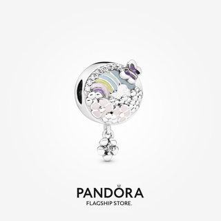 Pandora จี้ดอกไม้ สีรุ้ง ของขวัญวันเกิด สําหรับสุภาพสตรี DIY p825