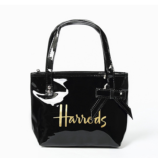 ภาพหน้าปกสินค้าHarrods กระเป๋าช้อปปิ้ง PVC กันน้ําประดับโบว์