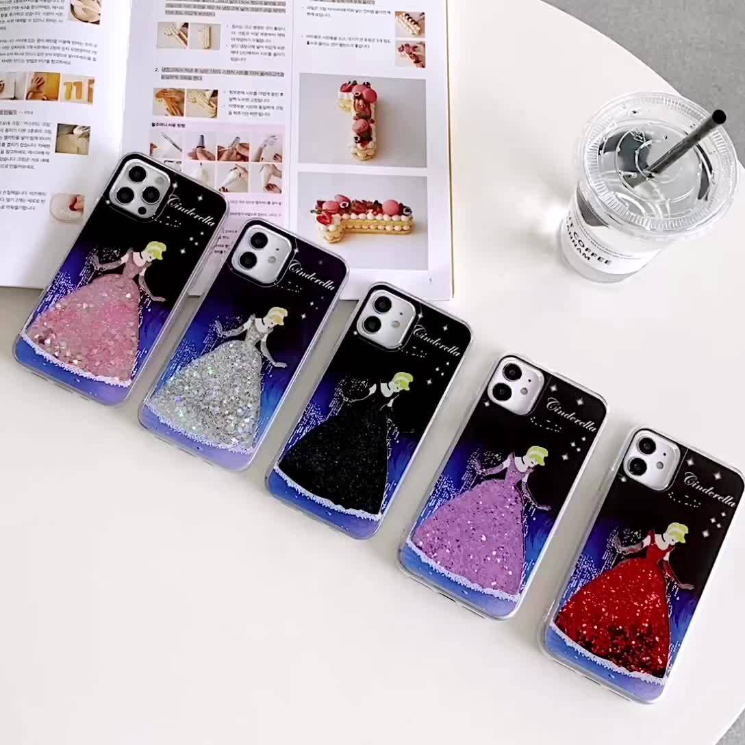 cinderella-disney-princess-quicksand-เคสโทรศัพท์-iphone-6p-6splus-7-8-se-7p-8plus-x-xs-xsmax-11-11pro-11promax-น-iphone13-12-pro-max-apple-iphonecase-tpu-แบบนิ่ม-ลายโลโก้ดั้งเดิม-สําหรับ