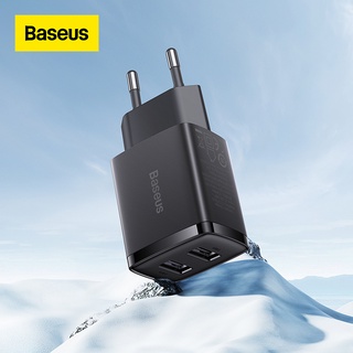 Baseus 10.5W USB Travel Charger Mini อะแดปเตอร์ติดผนังแบบพกพาชาร์จพอร์ตคู่ชาร์จโทรศัพท์สําหรับ iPhone Huawei Xiaomi