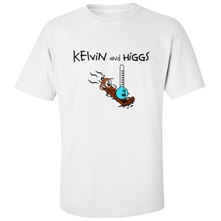 เสื้อยืด ผ้าฝ้าย พิมพ์ลาย Kelvin and Higgs Science Meme good สําหรับผู้ชายS-5XL