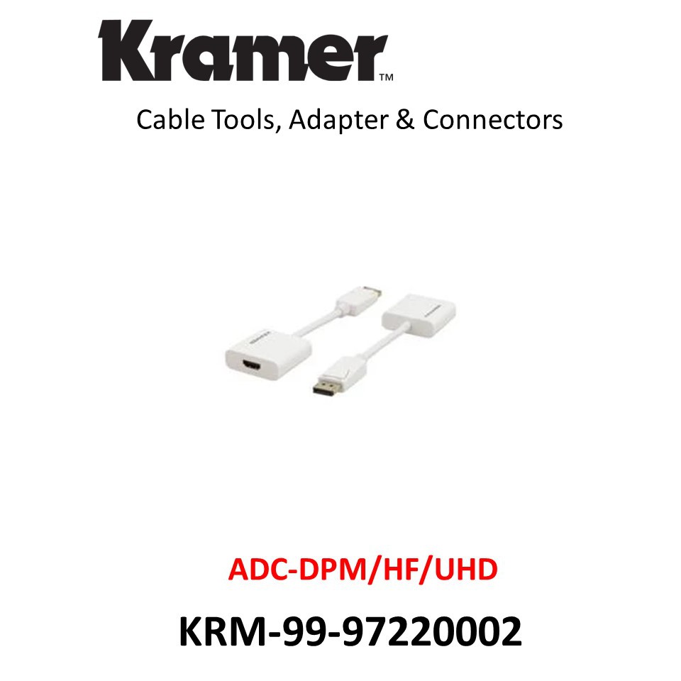 Kramer (99-97220002) -ADC-DPM/HF/UHD DisplayPort (M) ถึง HDMI (F) 4K ...