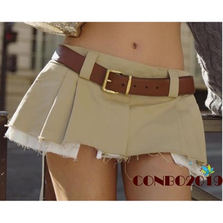 HGM-ins fresh and sweet style street hot girl short skirt with belt