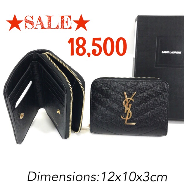 new-saint-laurent-ysl-monogram-compact-zip-around-wallet-in-black-ghw