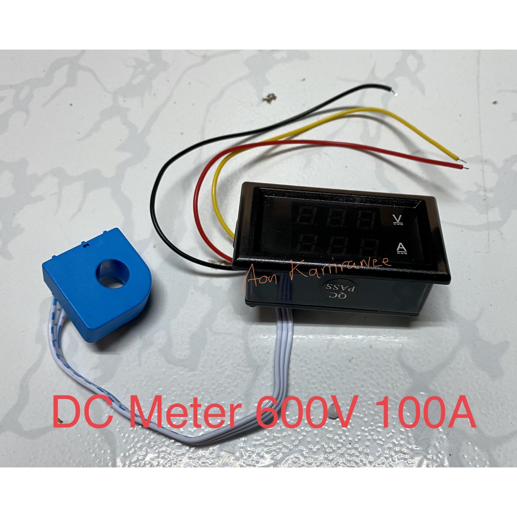 ดิจิตอลโวลต์มิเตอร์-แอมป์มิเตอร์-วัดกระแส-วัดแรงดัน-dc-voltmeter-600v-100a-วัดกระแสชนิด-ct-ติดตั้งง่ายส่งจากไทย