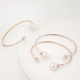AR-Kang Collection***กำไลข้อมือ White Cz AAAAA , White Pearl(เงินแท้92.5%)