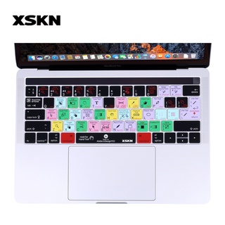 XSKN Adobe Indesign Keyboard Cover for Touch Bar Macbook 13 15 A2159 A1989 A1990 A1706 A1707 Functional Hotkeys Silicone