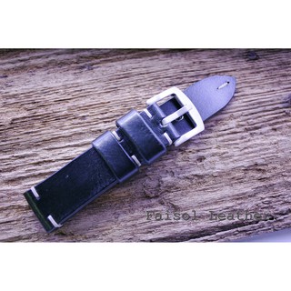 สายนาฬิกาหนังแท้ Vintage Faisol Leather 20 mm.สีเขียวขี้ม้า