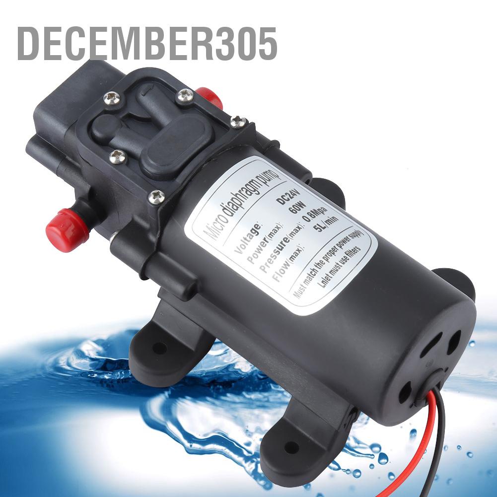 December305 24V 60W Mini Electric Water Pump 5L/m Flow Micro Diaphragm
