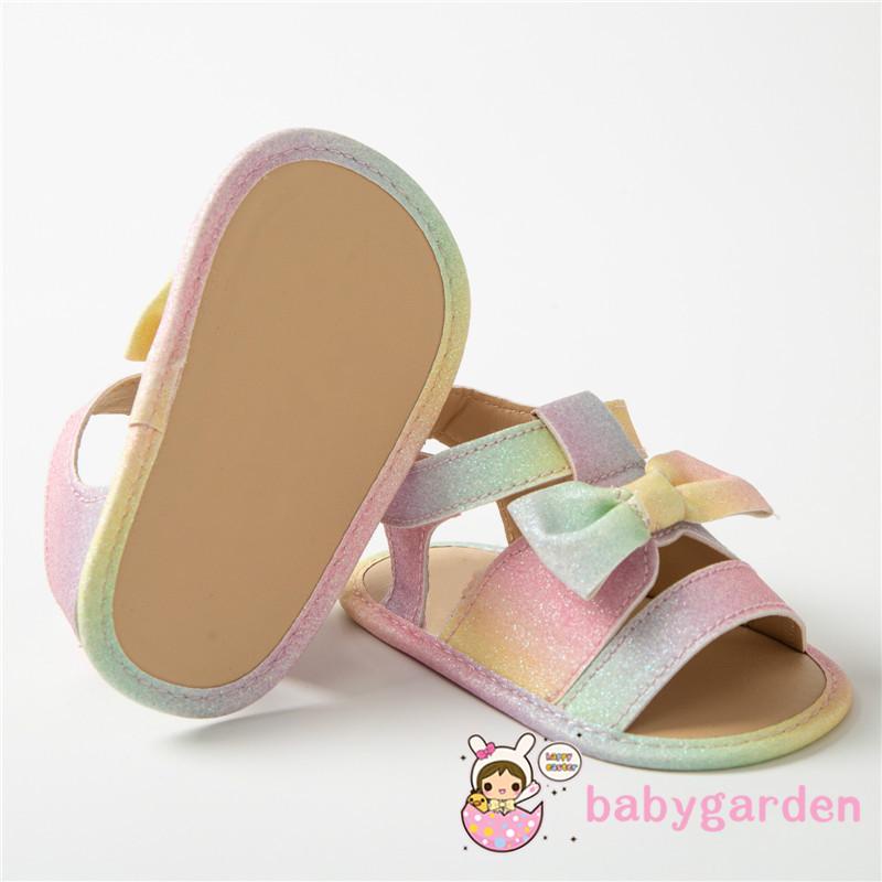 babygarden-รองเท้าแตะ-พื้นนิ่ม-ประดับโบว์-กลิตเตอร์-หลากสี-แฟชั่นฤดูร้อน-สําหรับเด็กผู้หญิง