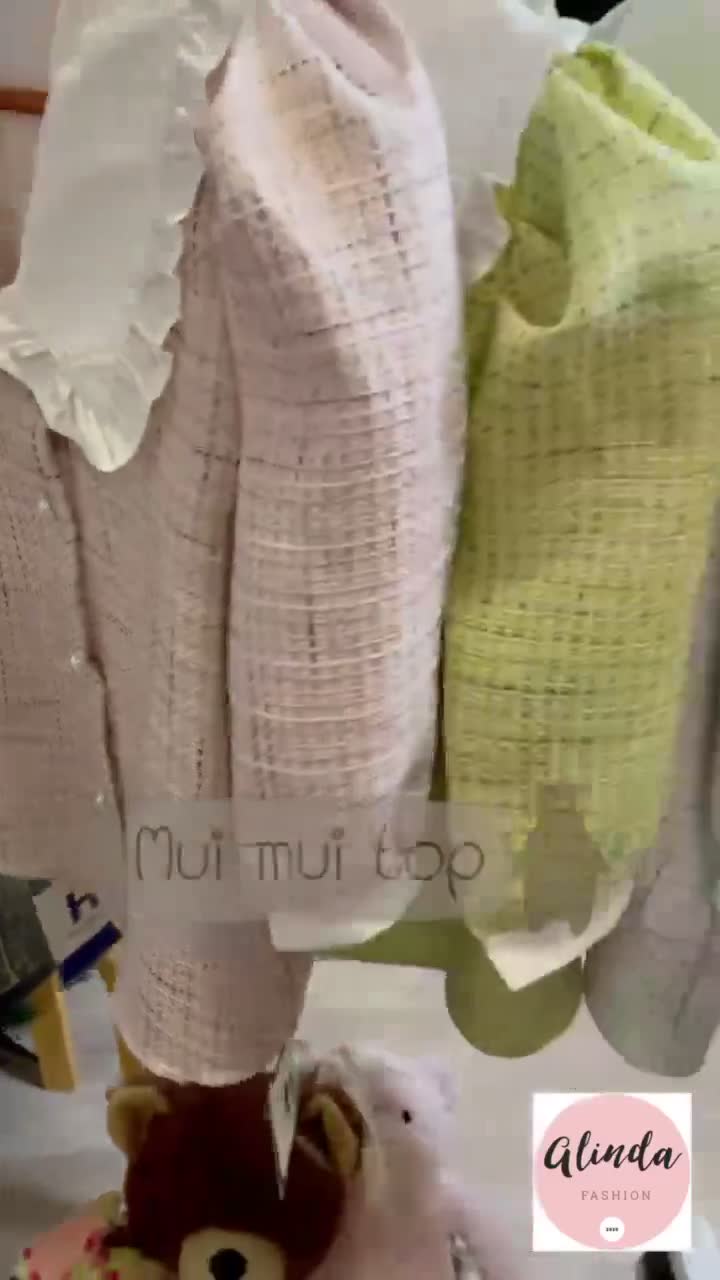 muimui-top-เสื้อเชิ้ตผ้าทวิต-สไตล์muimui-ปกเสื้อดีเทลน่ารักแบบญี่ปุ่น-แมทง่าย-ใส่ได้ทุกวัน