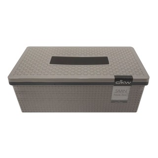 กล่องใส่ทิชชู่แผ่นยาว 10x20x9 สีเทา กล่องใส่กระดาษชำระ อุปกรณ์จัดเก็บในครัวTISSUE BOX GREY