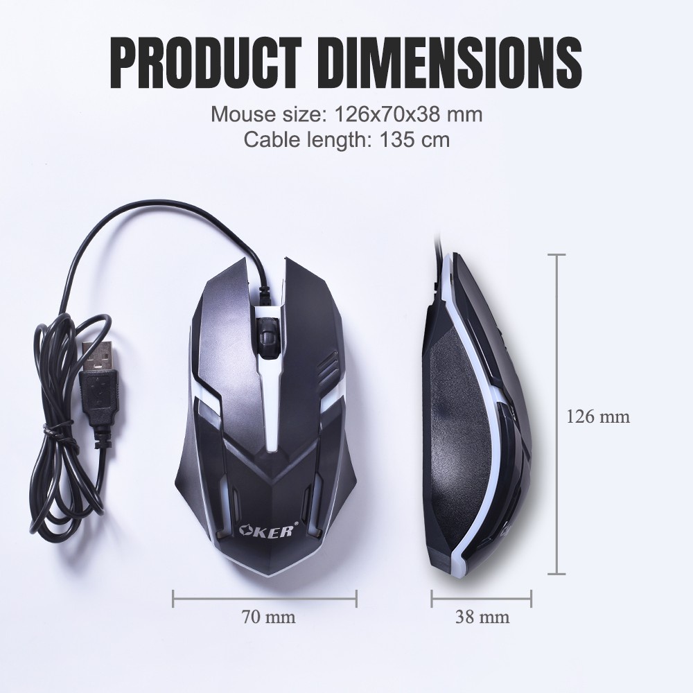 oker-wired-led-mouse-op-167-เมาส์ไฟled-เรืองแสง-เมาส์มีไฟ-เปลี่ยนสีได้-7-สี