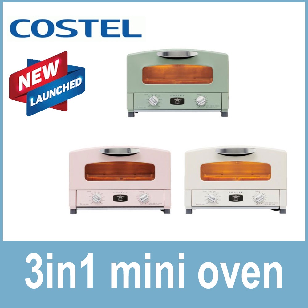 costel-crt-1535sa-graphite-3in1-retro-mini-oven-toaster-airfryer