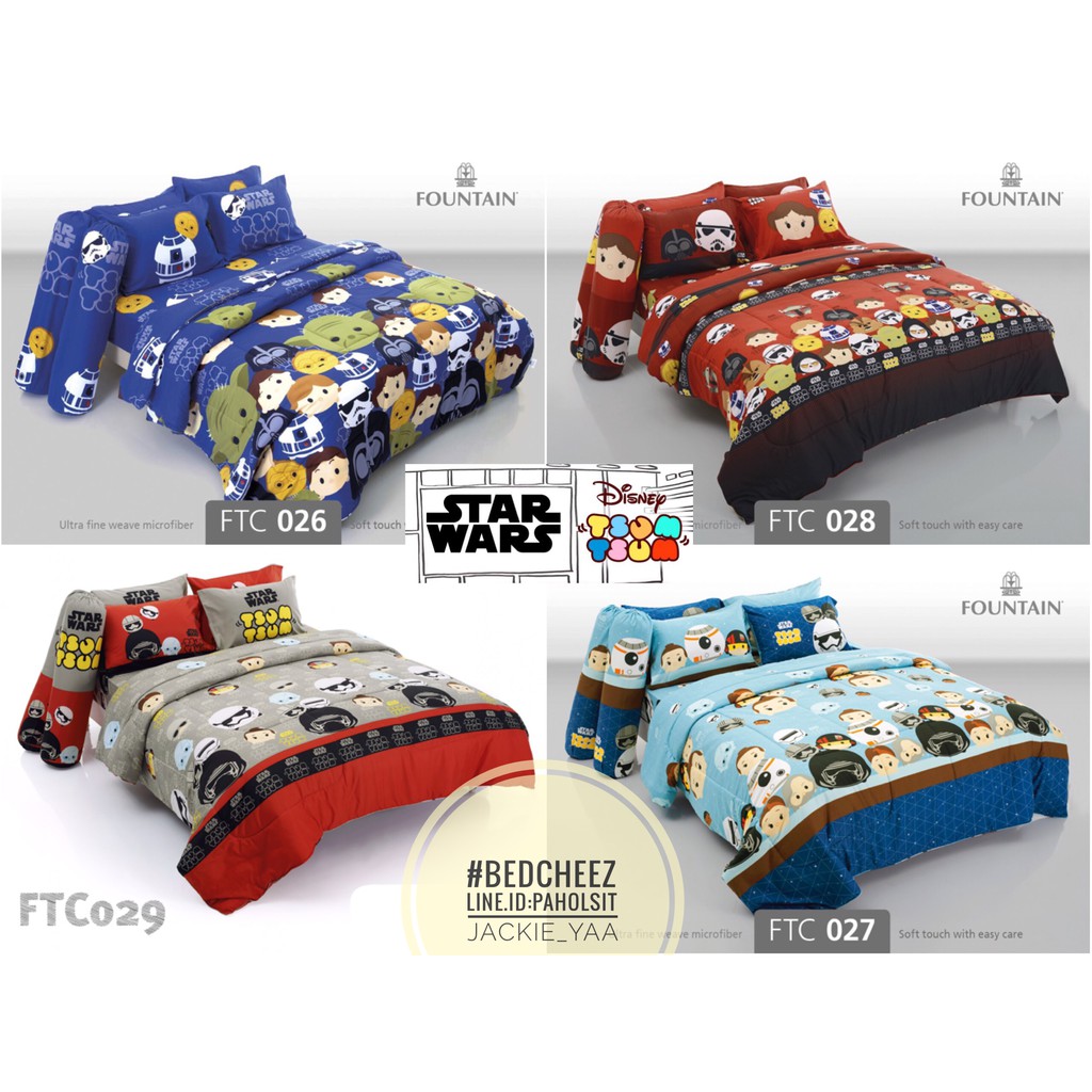 4ลาย-ผ้าปูที่นอน-ไม่รวมนวม-สตาร์วอร์-star-wars-by-fountain-tulip