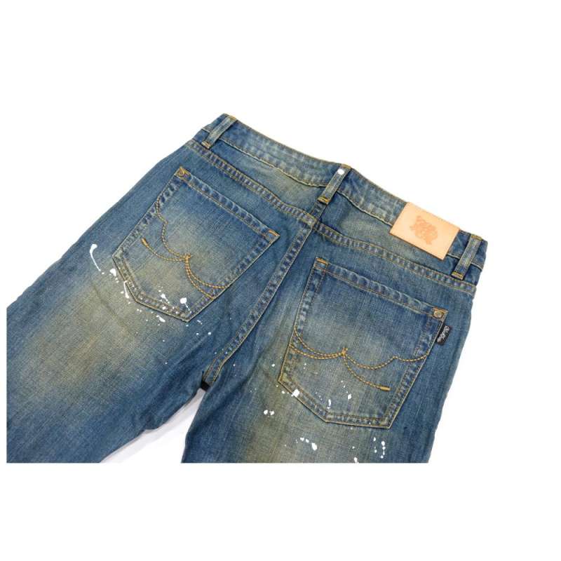 blacksheepjeansกางเกงยีนส์-jeans-ขายาว-ผู้ชายยีนส์ขากระบอก-ทรงกระบอกเล็ก-slimfit-ไซส์26-28-44-48-รุ่น-bsmsf-161101-สีฟ้า