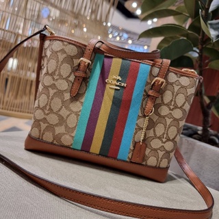 COACH MOLLIE TOTE 25 IN SIGNATURE JACQUARD WITH STRIPES