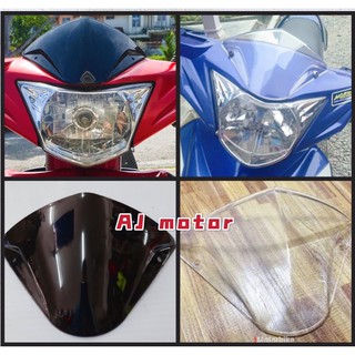 Lc135 V1 ฝาครอบกระจกหน้ารถยนต์ อัลลอย แบบใส สีดํา สําหรับ YAMAHA LC 135 LCV1