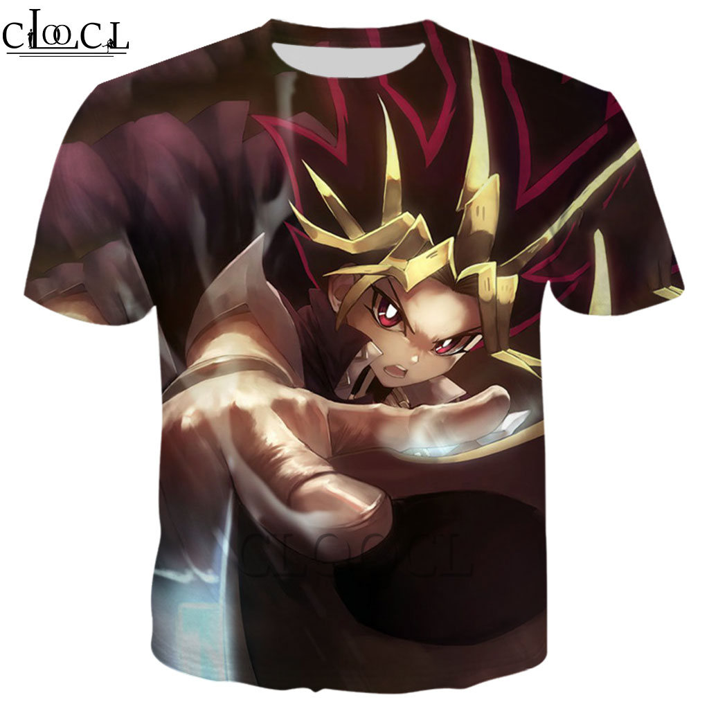 cloocl-anime-duel-monsters-yugi-muto-3-d-เสื้อยืดลําลองสําหรับผู้ชายผู้หญิงแขนสั้นคอก-ลม