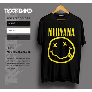 เสื้อแฟชั่นผญ2022 อื่นๆ เสื้อวินเทจผญ แฟชั่นยูนิเซ็กซ์✙Ztore พิมพ์ Nirvana RockBand Tee เสื้อคู่ Tee