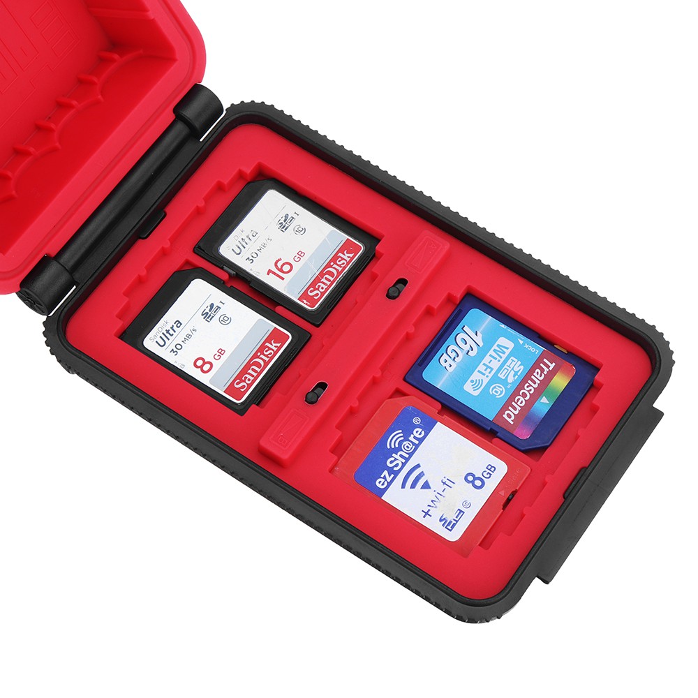 lensgo-d910-mini-battery-6sd-case-red-กล่องใส่การ์ด