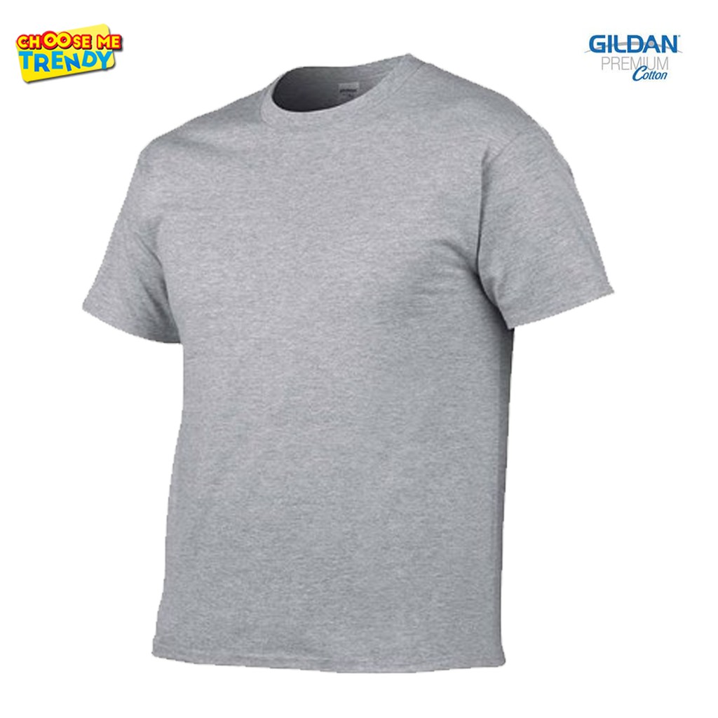 เสื้อยืด-สีเทาอ่อน-gildan-premium-cotton-sport-grey-เกรดพรีเมี่ยม